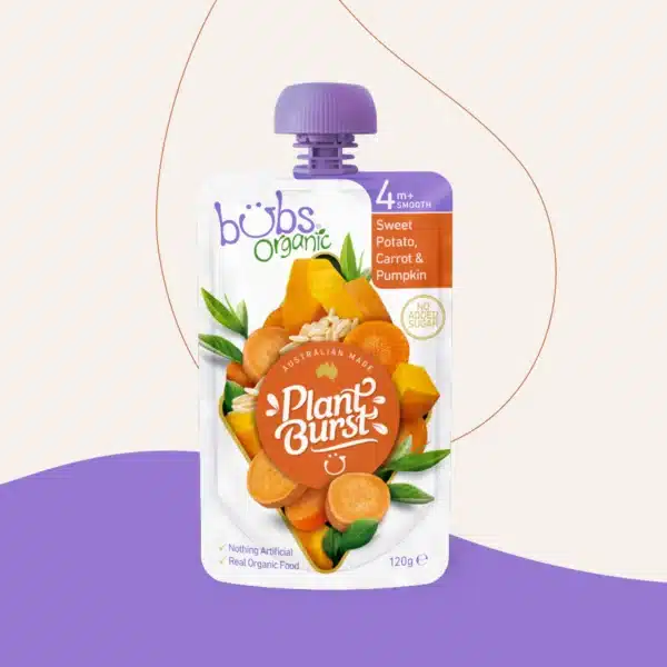 Organic Sweet Potato, Carrot and Pumpkin 6 Months+ 120g.